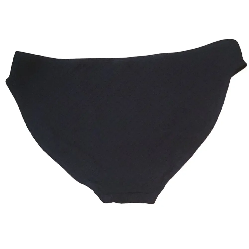 NWT Andie Swim Bikini Bottom Textured Black Size XL Retail $64